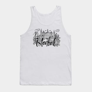 Hand Drawn Symbols Of Istanbul. Tank Top